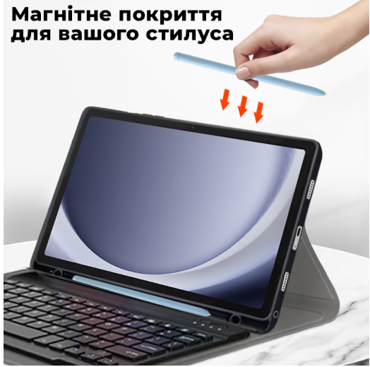 Чехол для планшета AirOn Premium Samsung Galaxy Tab A9 Plus 11'' 2023   Bluetooth Keyboard (4822352781115) фото №8