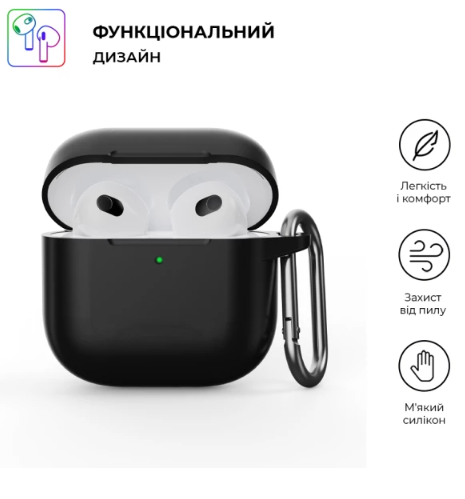 Чехол для навушників Armorstandart Hang Case для Apple AirPods 4 Black (ARM81277) фото №2
