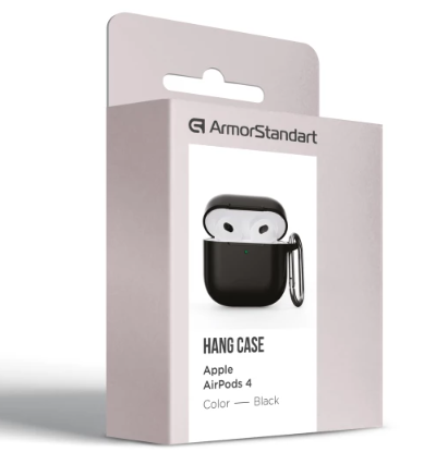 Чехол для навушників Armorstandart Hang Case для Apple AirPods 4 Black (ARM81277) фото №3