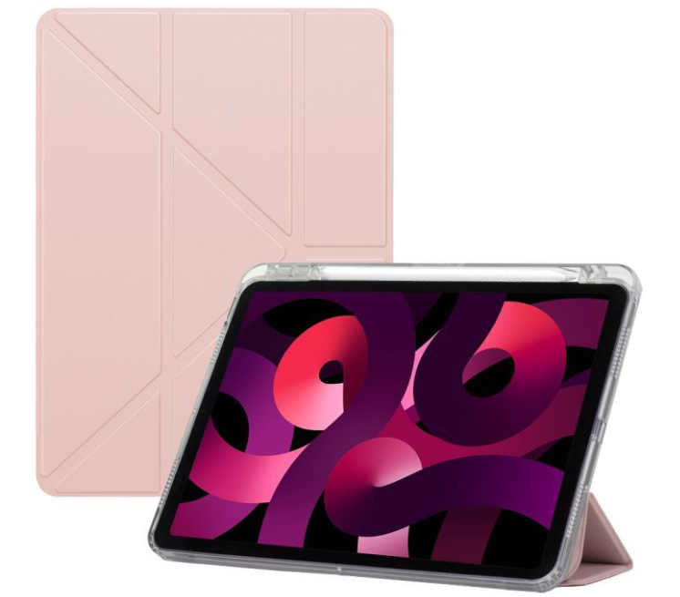 Чохол для планшета BeCover Ultra Slim Origami Transparent Apple Pencil Apple iPad Air (4/5) 2020/2022 10.9" Pink (711104)