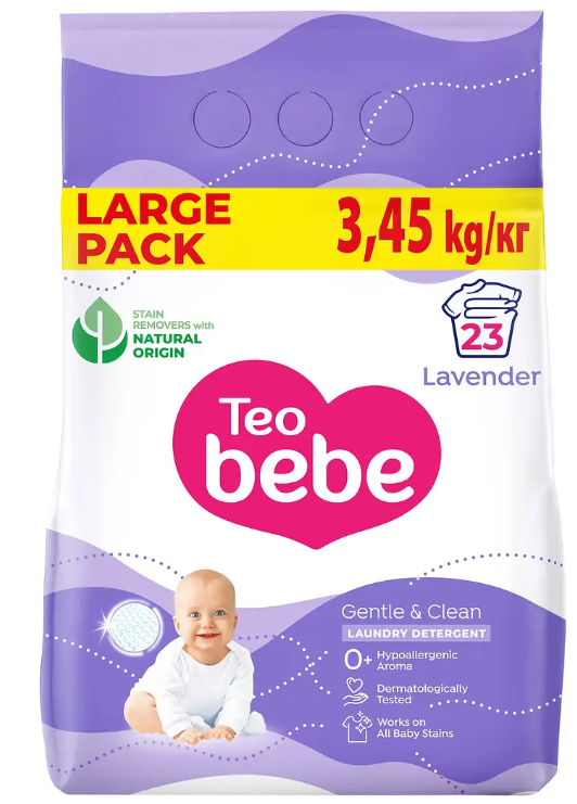 Порошок для стирки Teo bebe Gentle & Clean Lavender 3.45 кг (3800024048463)