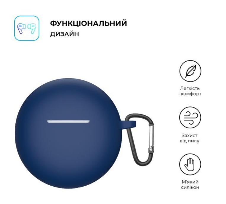 Чохол для навушників Armorstandart Hang Case для OPPO Enco Buds2 Dark Blue (ARM71112) фото №2
