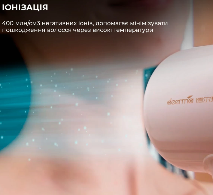 Фен Deerma DEM-CF50W Pink фото №4