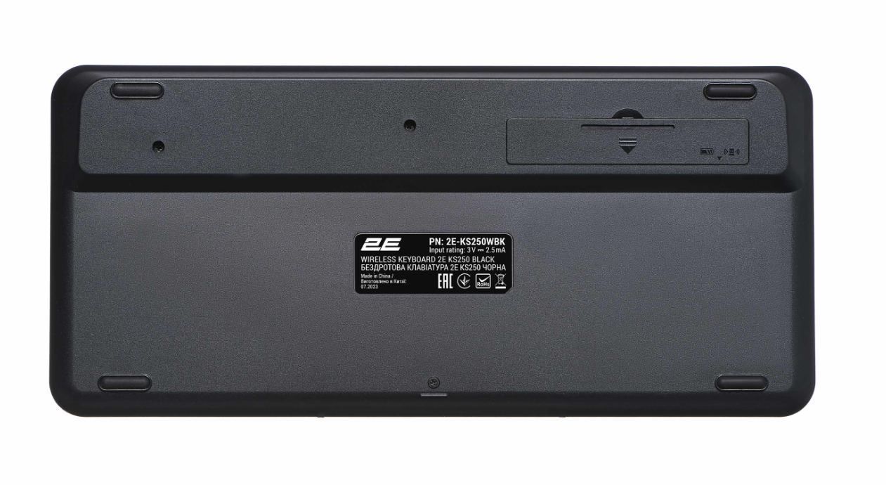 Клавіатура 2E KS250 Wireless USB/Bluetooth UA Black (2E-KS250WBK_UA) фото №7