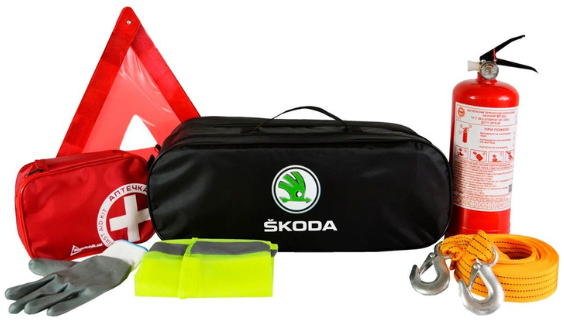 Набір техдопомоги Poputchik Skoda легковий чорний (01-131-Л)