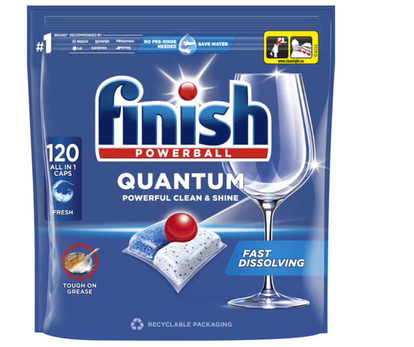 Таблетки для посудомийної машини Finish Quantum All in 1 120 шт. (5908252012114)