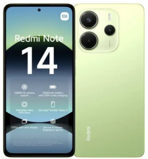 Смартфон Xiaomi Redmi Note 14 8/256GB NFC Lime Green int фото №2