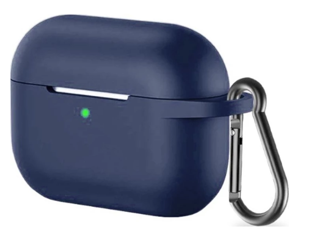Чохол для навушників DM Case With Hook для Airpods 2 Navy Blue