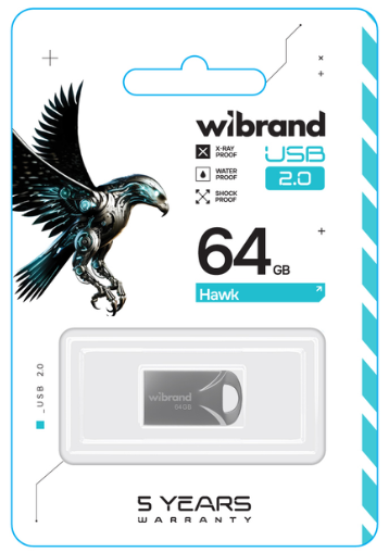 Флешка Mibrand Hawk 64Gb Silver 2.0 фото №2