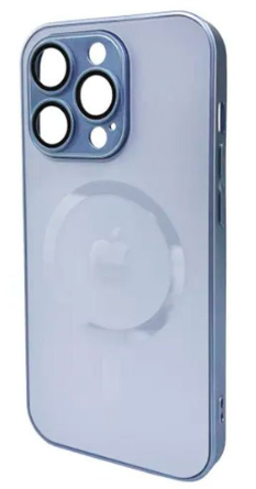 Чохол для телефона AG Glass Matt Frame Color MagSafe Logo for Apple iPhone 14 Pro Sierra Blue