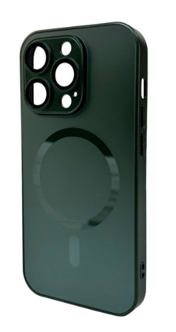Чохол для телефона AG Glass Matt Frame Color MagSafe Logo for Apple iPhone 15 Pro Cangling Green