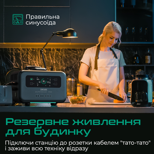 Портативна зарядна станція Zendure SuperBase Pro 1500 Black (ZDSBP1500-BK-EU) фото №3