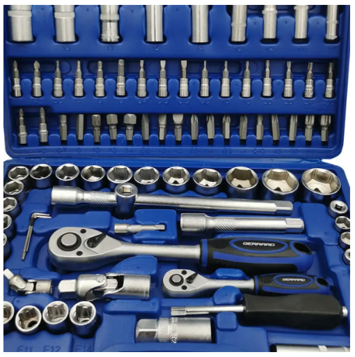 Набор инструменты Gerrard 108 шт 1/4" та 1/2" фото №2