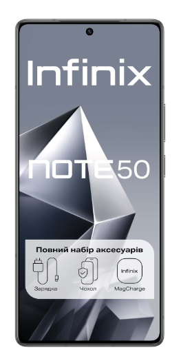 Смартфон Infinix Note 50 8/256GB Shadow Black (X6858 ) фото №3