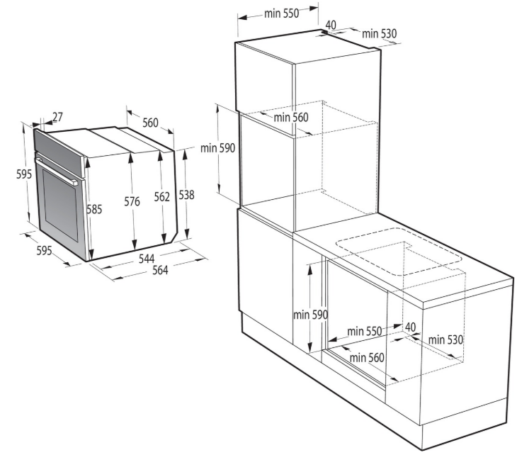 Духова шафа Gorenje Духова шафа   варильна поверхня газова Gorenje SET_BOS6737E06BG_GI6 фото №13