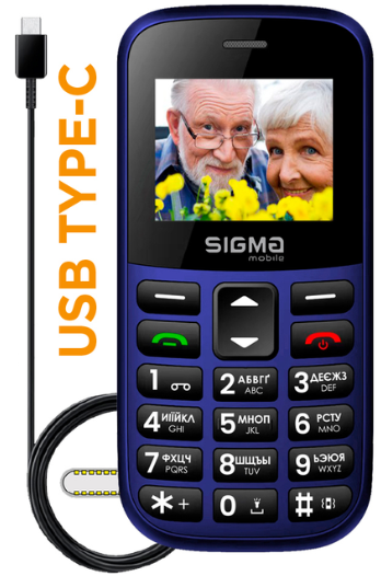 Мобільний телефон Sigma Comfort 50 EASY TYPE-C blue фото №2
