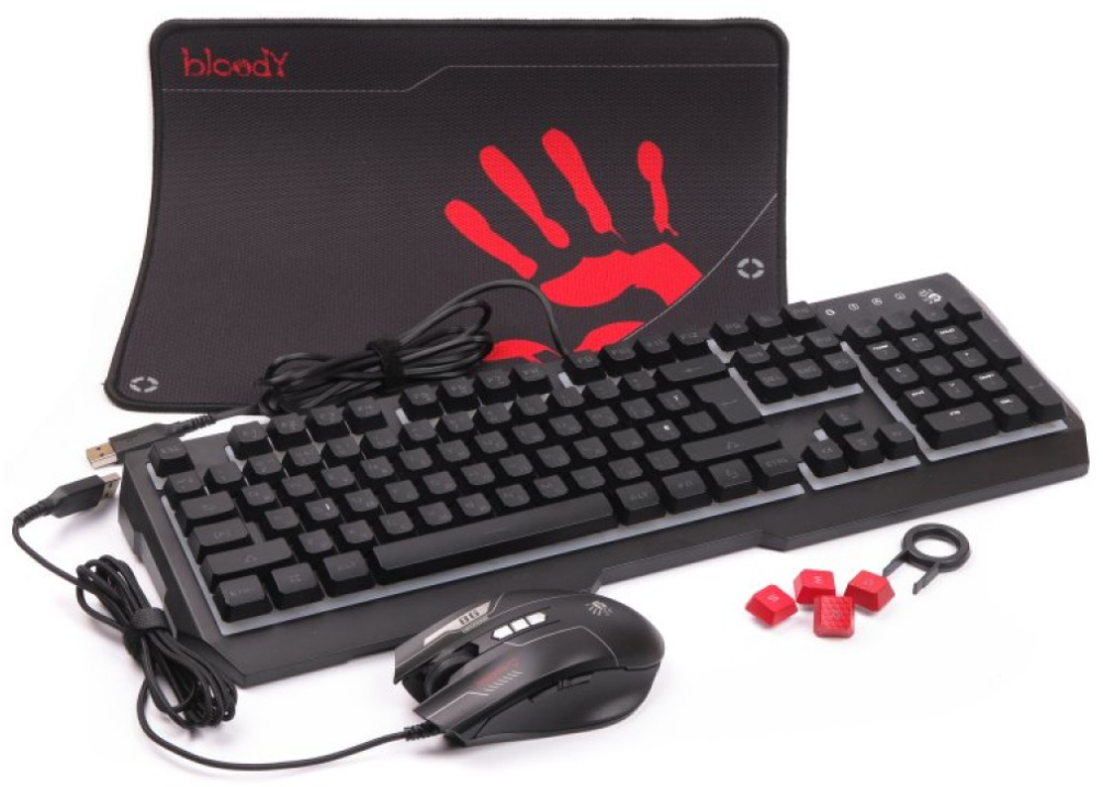 Клавиатура   мышка A4Tech B1700 Bloody (Black) фото №5