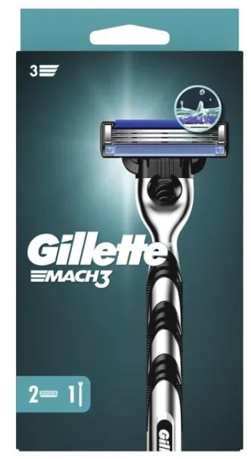 Бритва Gillette Mach3 с 2 сменными картриджами (7702018020706/7702018020676) фото №2