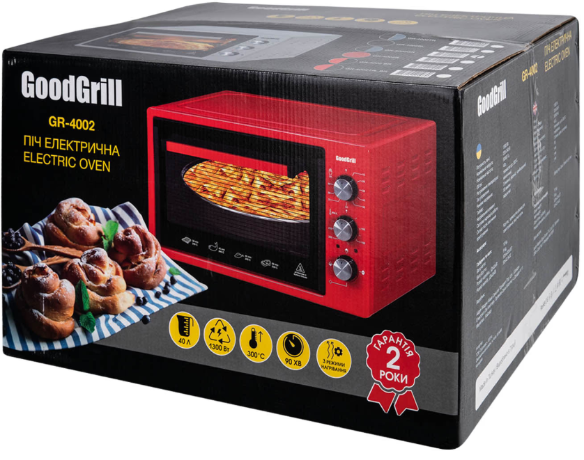 Уцінка * Піч електрична GoodGrill GR-4002 BLACK фото №11