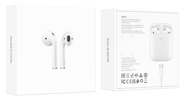 Навушники Borofone BW79 True wireless stereo headset White фото №5
