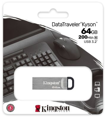Флешка Kingston USB 3.2 Type-A Gen1 DT Kyson 64GB фото №5