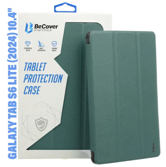 Чехол для планшета BeCover Smart Case Samsung Galaxy Tab S6 Lite (2024) 10.4" P620/P625/P627 Dark Green (710819) фото №2