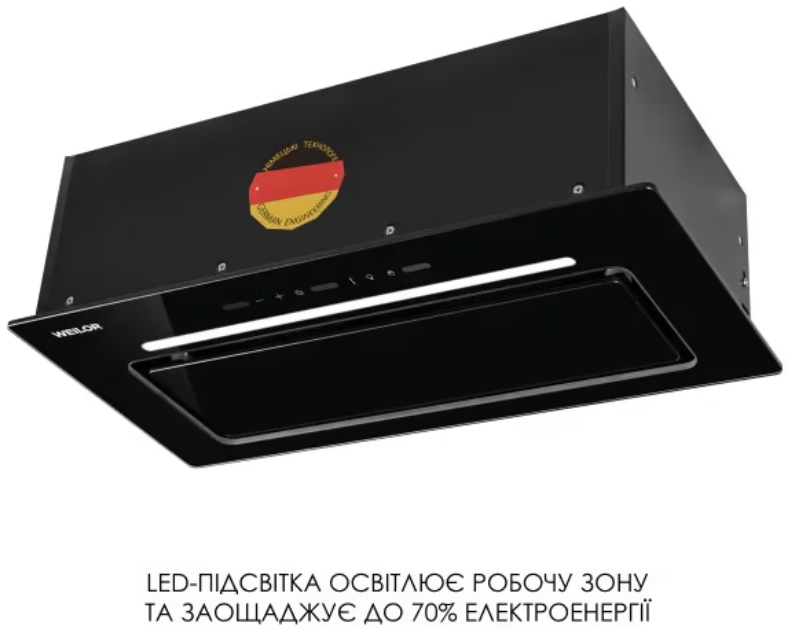 Вытяжка WEILOR LUMINA WBG 65 BLACK фото №6
