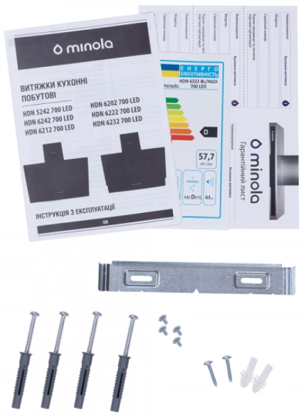 Вытяжка Minola HDN 6222 BL/INOX 700 LED фото №11