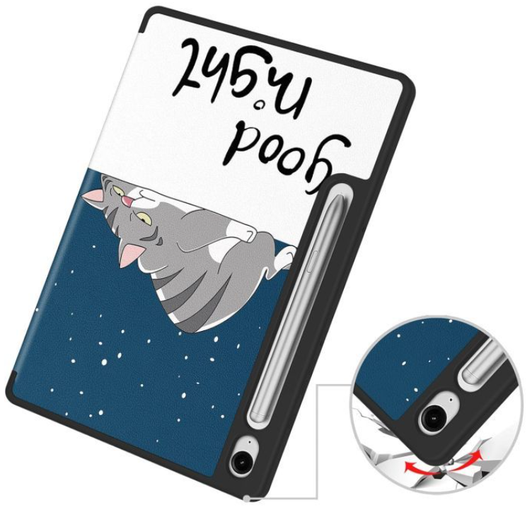 Чехол для планшета BeCover Flexible TPU Mate Samsung Tab S9 (SM-X710/SM-X716)/S9 FE (SM-X510/SM-X516B) 11.0" Good Night (712535) фото №6