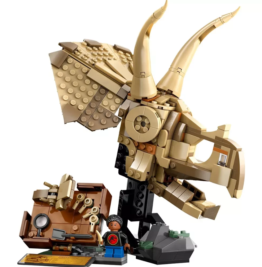Конструктор Lego Jurassic World  Скам'янілості динозаврів: череп трицератопса фото №3