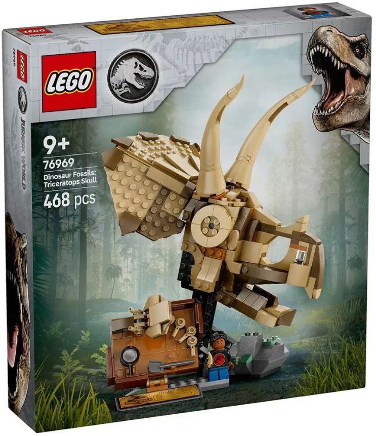 Конструктор Lego Jurassic World  Скам'янілості динозаврів: череп трицератопса