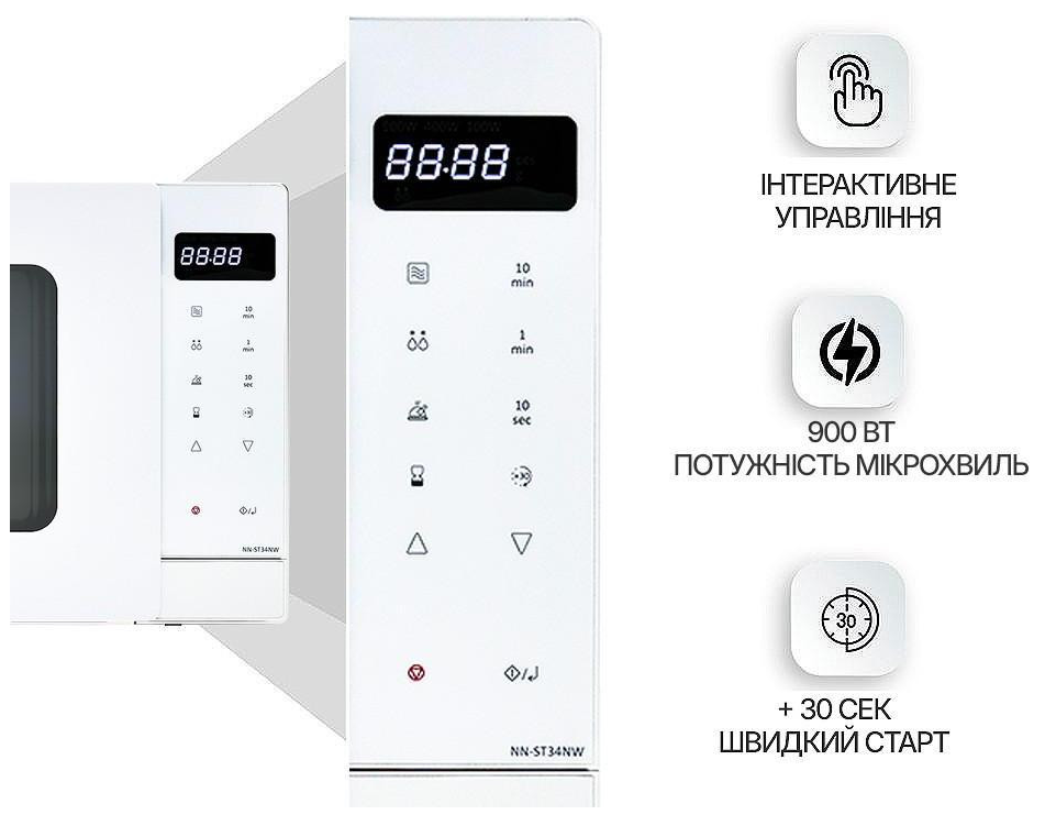 Мікрохвильова піч Panasonic NN-ST34NWZUE фото №4