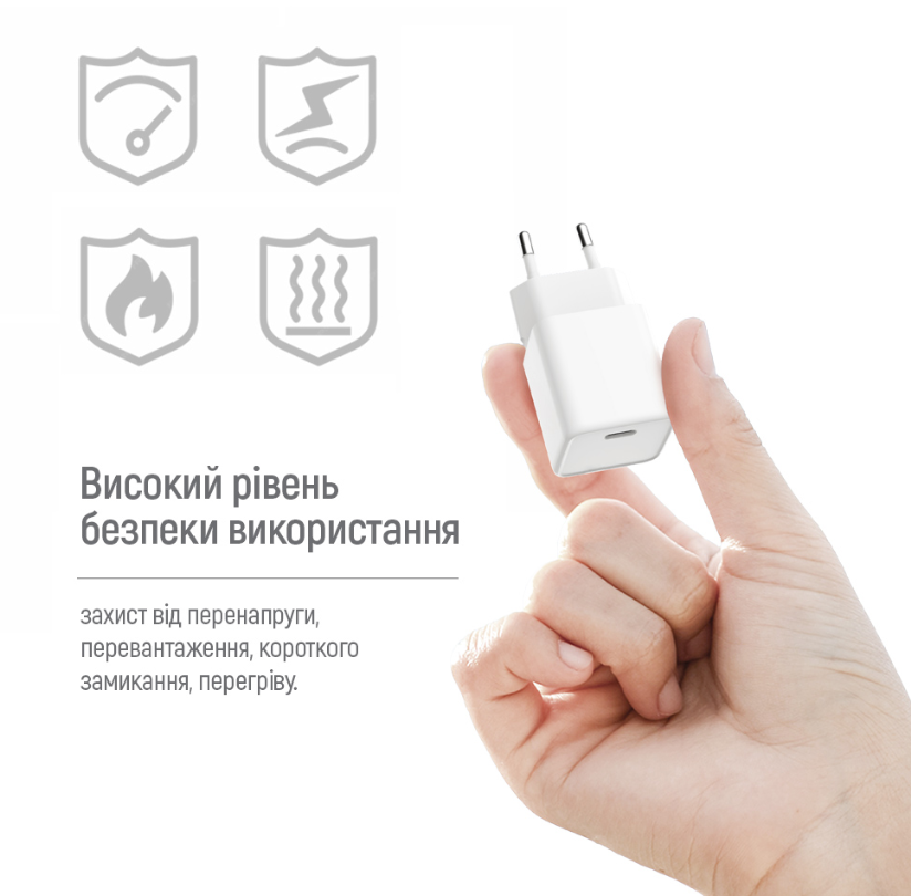 МЗП Colorway GaN Mini 25W PD Port PPS USB-C біле фото №14