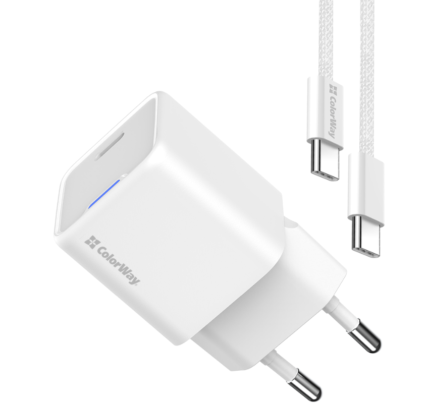 МЗП Colorway GaN Mini 25W PD Port PPS USB-C біле фото №5