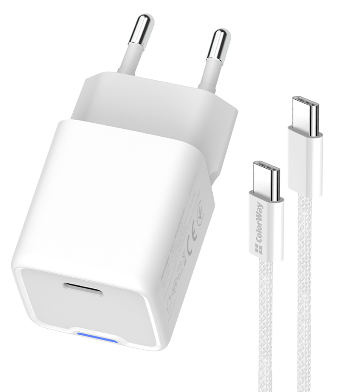 МЗП Colorway GaN Mini 25W PD Port PPS USB-C біле фото №6
