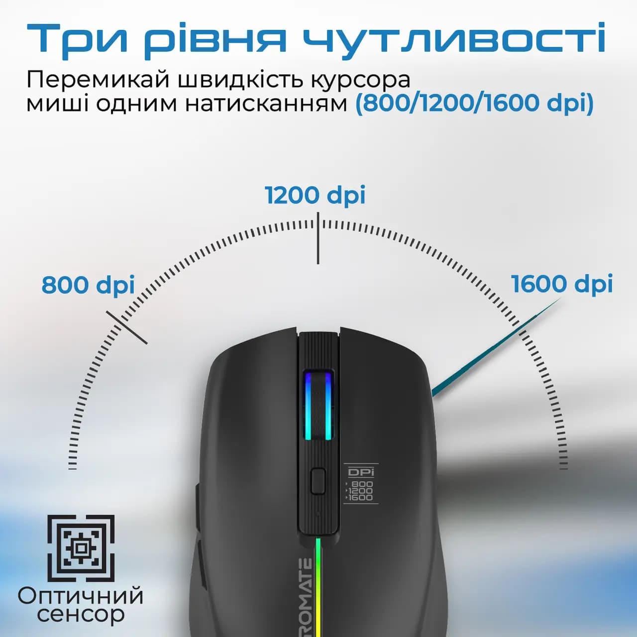 Компьютерная мыш Promate Kitt Wireless Black (kitt.black) фото №5