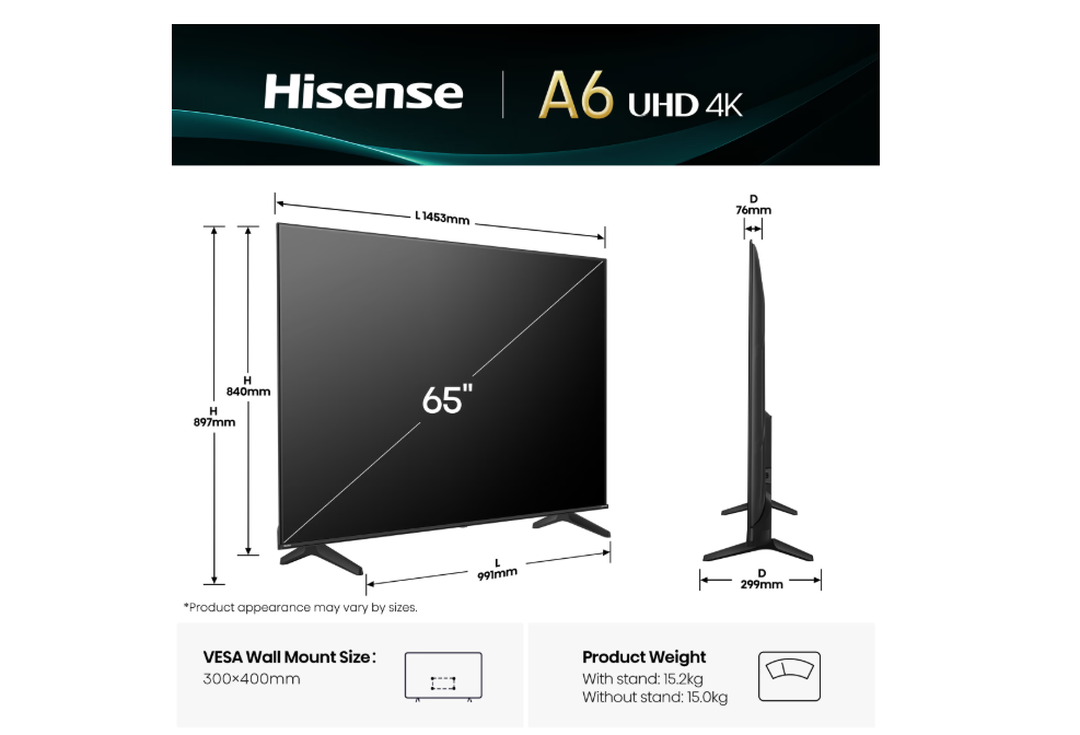 Телевізор Hisense 65A6Q фото №5