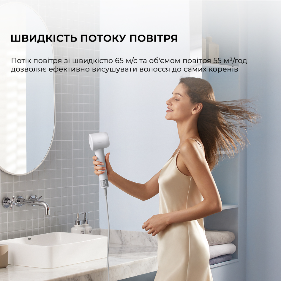 Фен Dreamе Hair Dryer Gleam Grey (AHD12A-GR) фото №11
