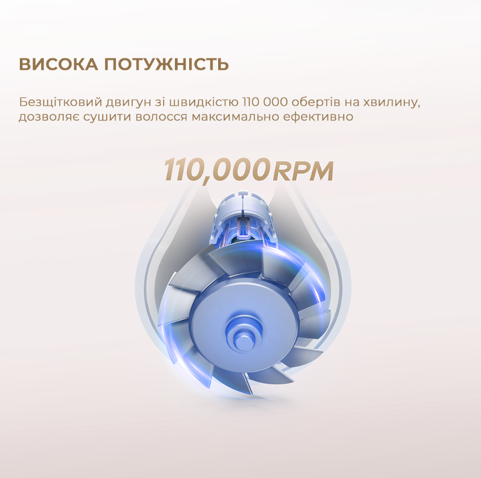 Фен Dreamе Hair Dryer Gleam Grey (AHD12A-GR) фото №3