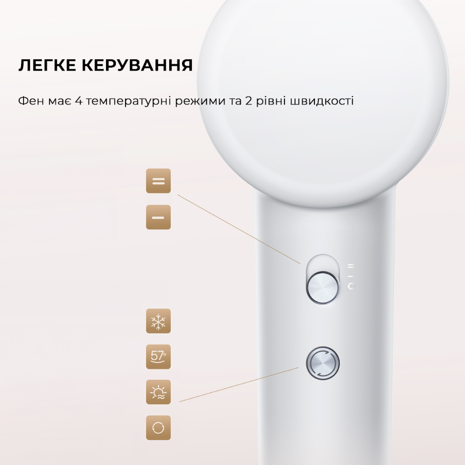 Фен Dreamе Hair Dryer Gleam Grey (AHD12A-GR) фото №9