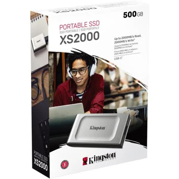 Внешний жесткий диск Kingston 500GB USB 3.2 Gen 2x2 Type-C XS2000 фото №4