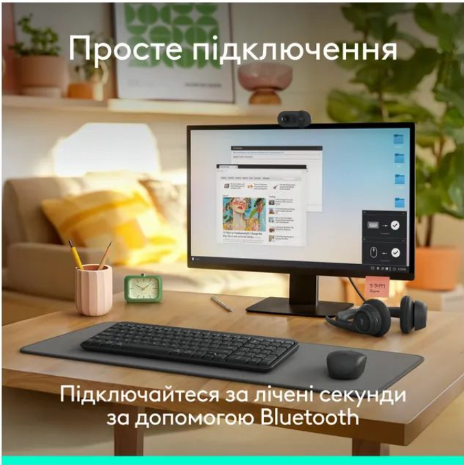 Клавіатура Logitech K250 Wireless GRAPHITE фото №2