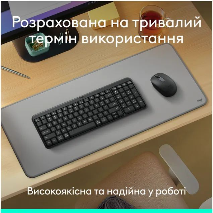 Клавіатура Logitech K250 Wireless GRAPHITE фото №3