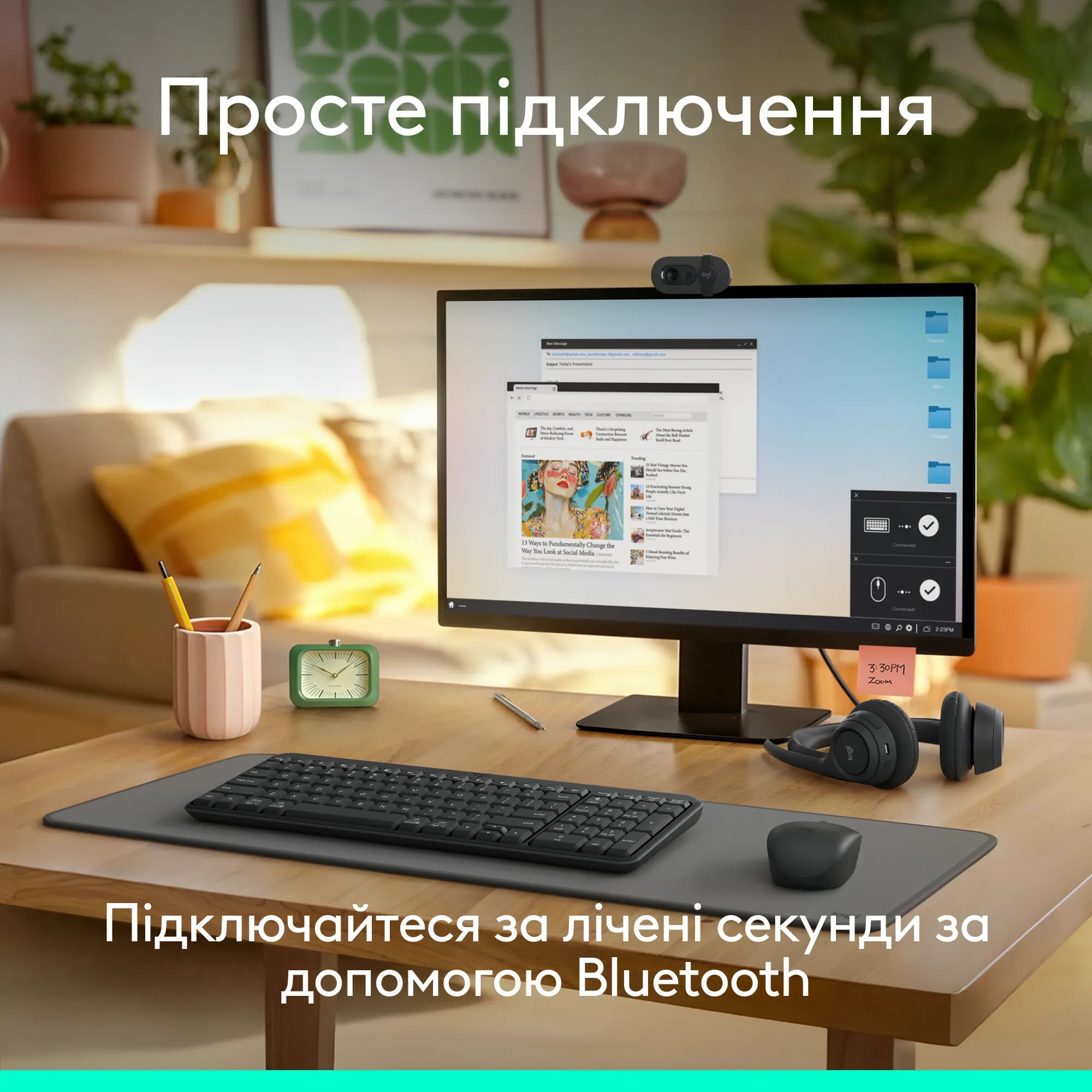 Клавиатура + мышка Logitech MK250 Wireless Combo GRAPHITE фото №3