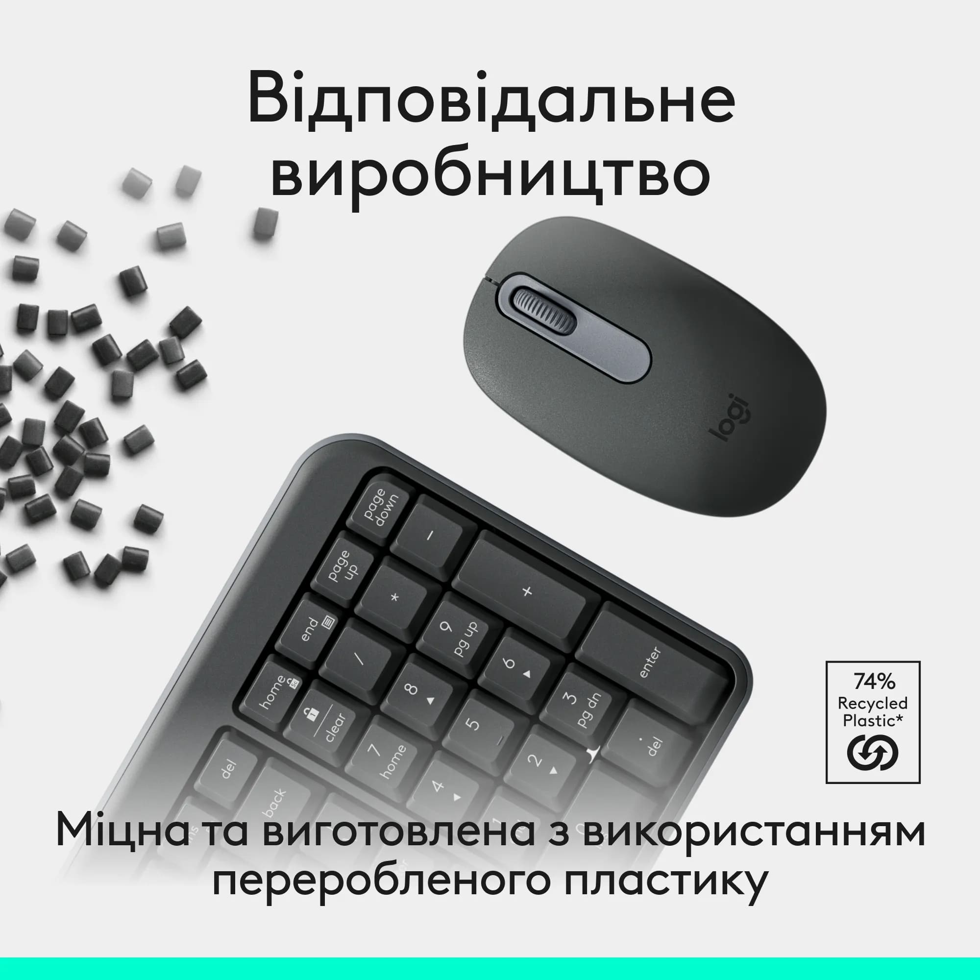 Клавиатура + мышка Logitech MK250 Wireless Combo GRAPHITE фото №6