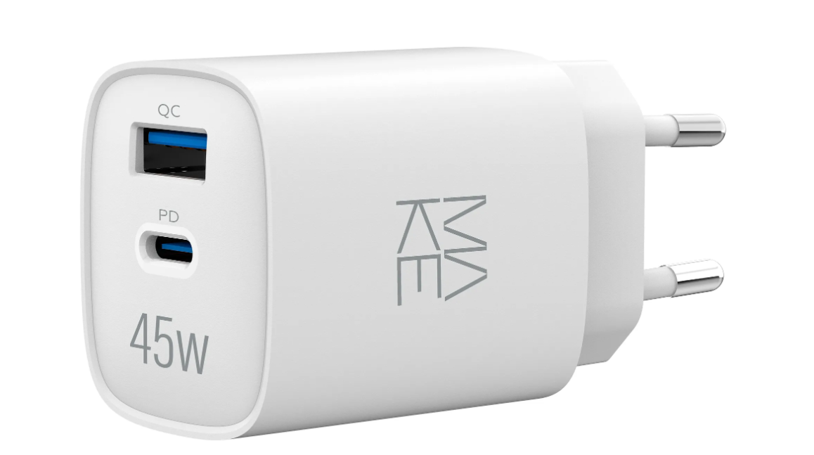 МЗП MAKE 45W GaN PD   QC3.0 White (MCW-4521GWH) фото №6