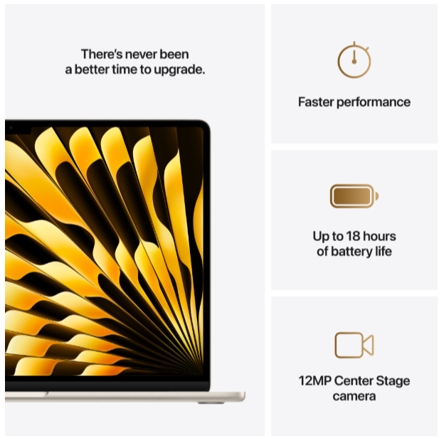 Ноутбук Apple MacBook Air 15 M4 A3241 Starlight (MW1J3UA/A) фото №2
