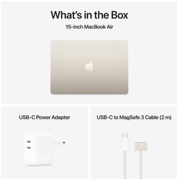 Ноутбук Apple MacBook Air 15 M4 A3241 Starlight (MW1J3UA/A) фото №6