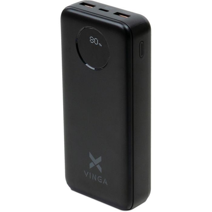 Мобильная батарея Vinga 20000 mAh 22.5W Display Black (VPBB2022)