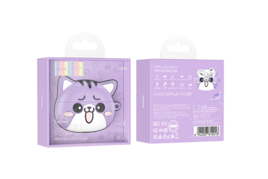 Навушники Hoco EW48 True wireless stereo headset Purple Cat фото №5